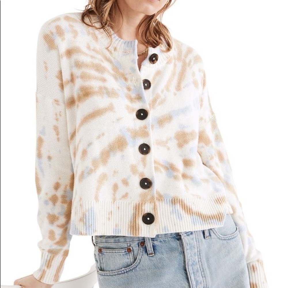 MADEWELL TIE- DYE CARDIGAN